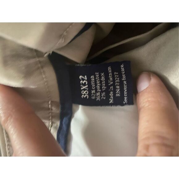Croft and Barrow Mens Khaki Pants Easy Care Classic Fit Beige Size 38 By 32 - Picture 5 of 6